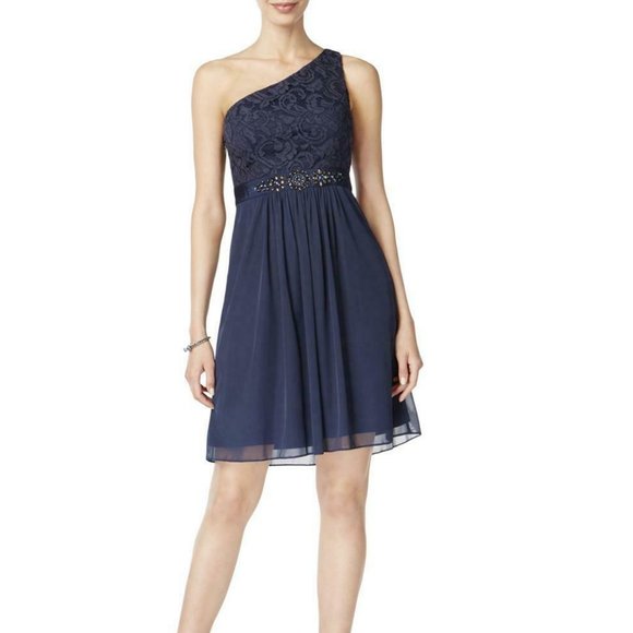 Adrianna Papell Dresses & Skirts - Adrianna Papell One Shoulder Cocktail Dress Sz 10